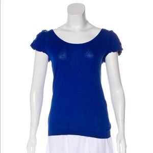 Red Valentino ruffle accent sleeves top